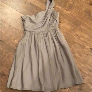 J crew gray chiffon bridesmaid dress